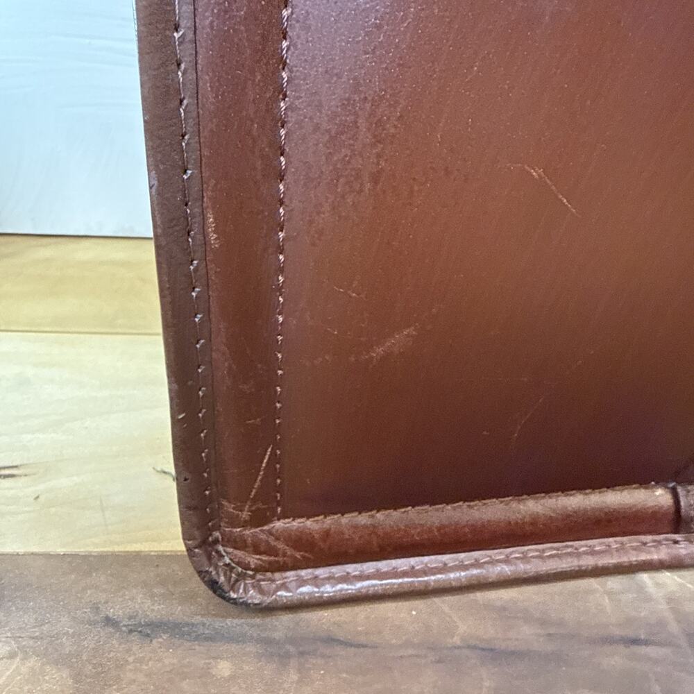 Vintage McKlein Leather Briefcase Travel Bag Brown 18x13x7 Some Scratches - Picture 2 of 16